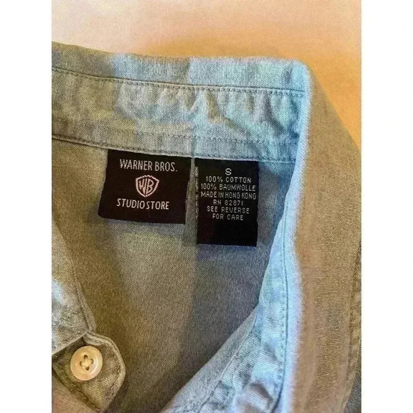 Vintage 90’s Looney Tunes Warner Bros. Studio Button Up Long Sleeve Shirt Size S - Picture 3 of 5